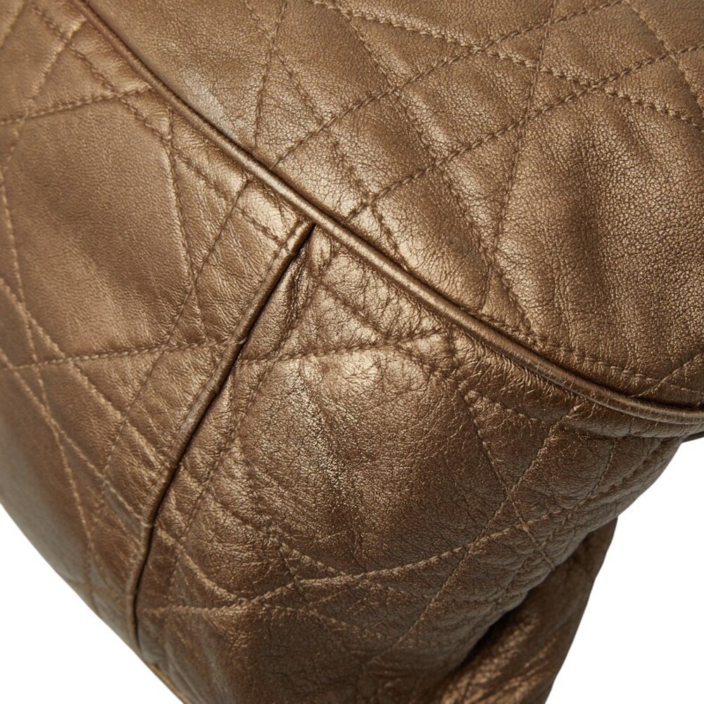 CHRISTIAN DIOR Gold Leather Shoulder Bag - Picture 6 of 10